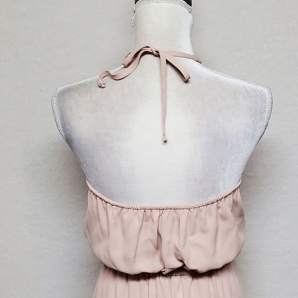 SHOW Me Your Mumu Heather Halter Dusty Blush Pink Halter Formal Maxi Dress XS - Picture 10 of 12